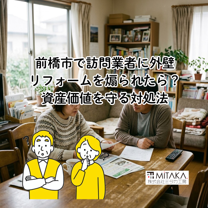 前橋市で訪問業者に外壁リフォームを煽られたら?資産価値を守る対処法 画像
