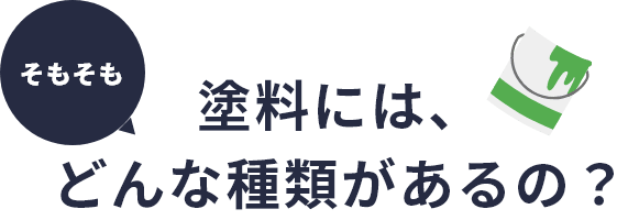 塗料には、どんな種類があるの？